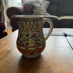 Hand Painted Ceramic Olive Oil Carafe